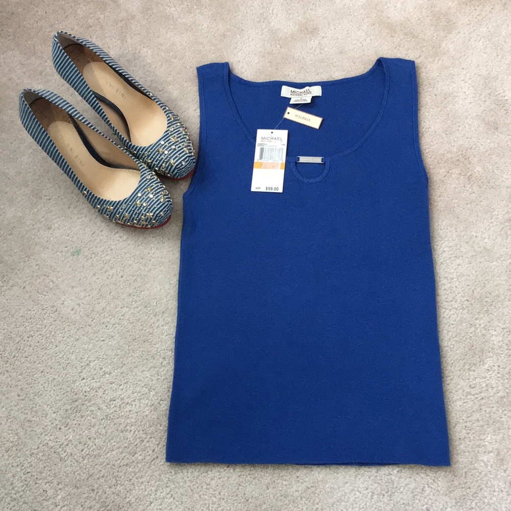 NWT Michael Kors knit tank in blue
